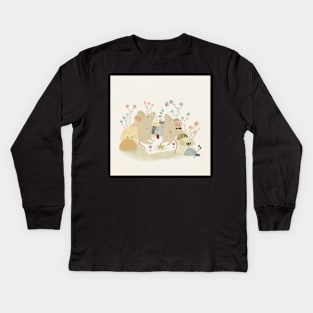 Romantic mice Kids Long Sleeve T-Shirt